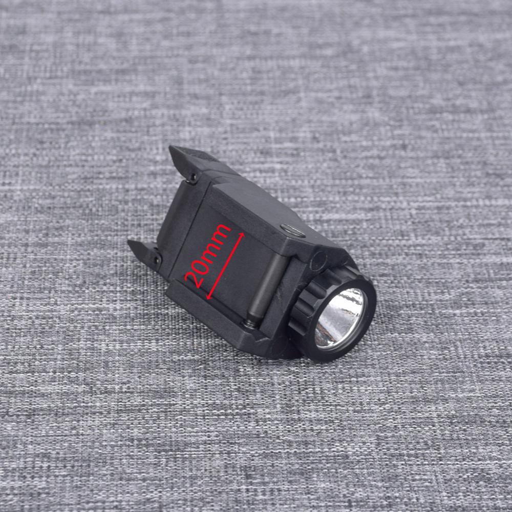 Tactical Compact APL weapon Light Mini Pistol Gun Light Constant/Strobe LED flashlight for cz75 glock 20mm Rails