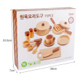 Wooden Kitchen Toys Pretend Play Kids Kitchen Set Simulation Kitchenware Miniature Food Girls Toys Educational Toys Kids Gifts