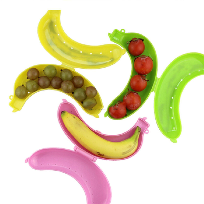Creative Qualified Cute Fruit Banana Protector Box Holder Case Lunch Container Storage Box Fruit Banana Protect Case