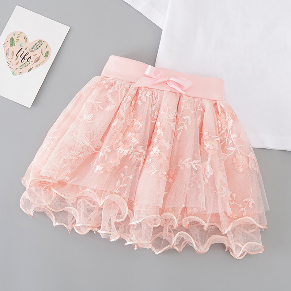 12M-10T Kids Girls Baby Skirt Little Girl Sweet and Cute Style Pink Short Skirt Child Girl Summer Casual Clothing