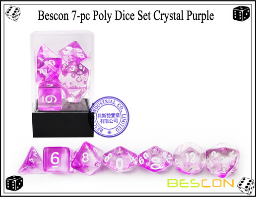 Crystal Purple Dice Set-4