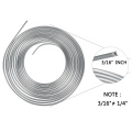 2019 25Ft Coil Roll 3/16 Inch OD Steel Zinc Brake Line Fuel Tubing Pipe Kit and 15 Fittings CSL88