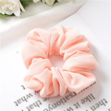 1Pc Solid Color Chiffon Elastic Hair Ties For Girls Women Hair Rope Rings Scrunchies Ponytail Holder Pink Black Hair Accessories