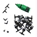 1 Sets Fog Nozzles Micro Automatic Garden irrigation watering Kit 10m hose and Gray spray head with 4/7mm tee and connector