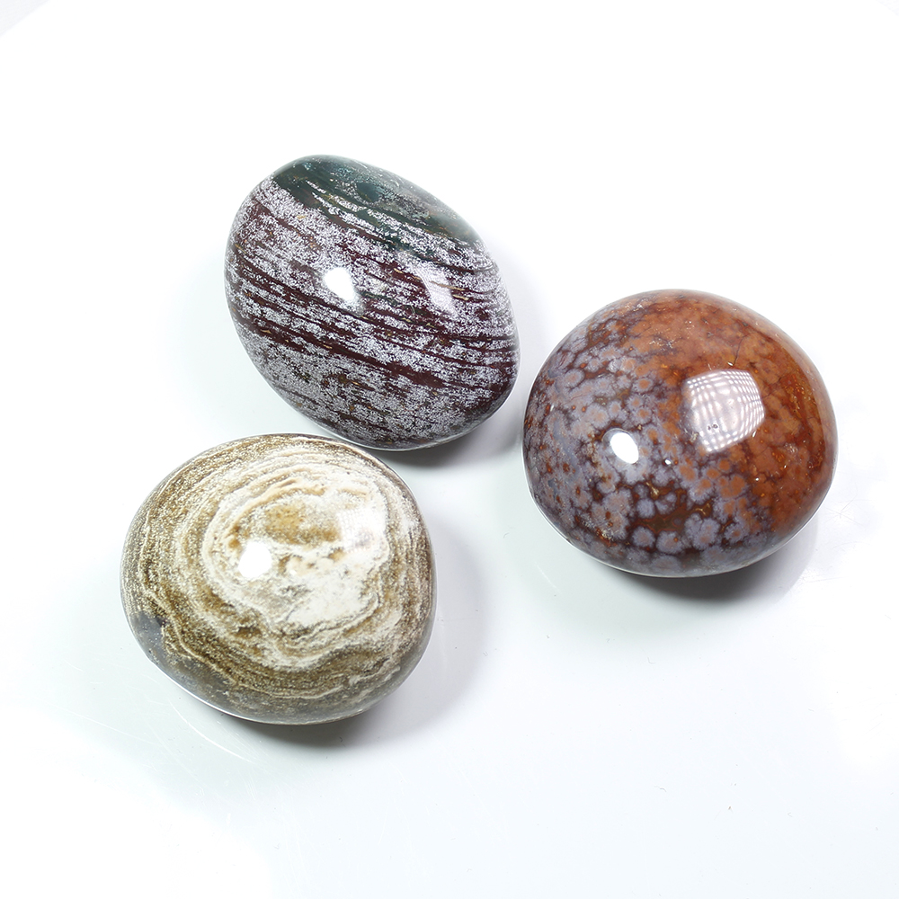 1pc Natural Stones Ocean Jasper Round Mineral Ore Specimen Agate Crystal Quartz Home Desk Decorations Reiki Fengshui Collection