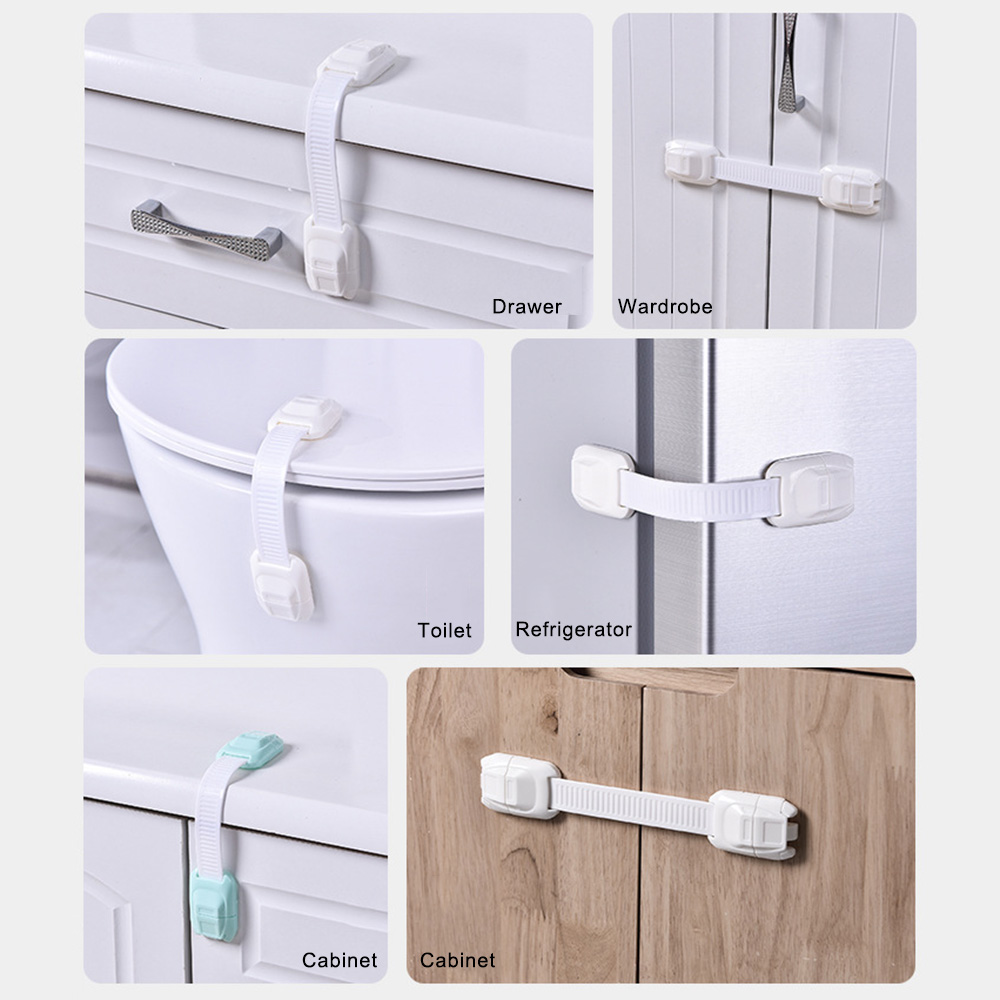 1pc Child Lock Protection Of Children Baby Safety Lock Infant Baby Protection Plastic Lock Cupboard Cabinet Door Drawer Safety L