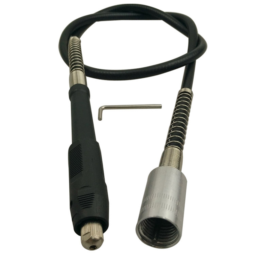 Universal Rotary Tool Flexible Shaft Extension with Wrench Flexible Drill Extension Cable for Compatible Rotary Grinder Tool