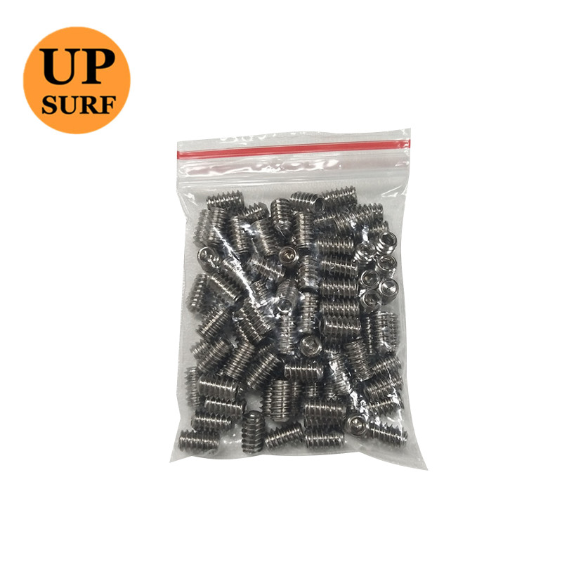 50 PCS 9mm Silver Stainless Steel Surfboard Fin Screws For Water Sports Surfing All fcs plugs Surfing Outdoor Accessories