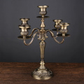 New Bronze Candelabra Metal 5-arms/3 arms Candle Holders Wedding Decoration Candlesticks Event Candle Stand Table Centerpiece