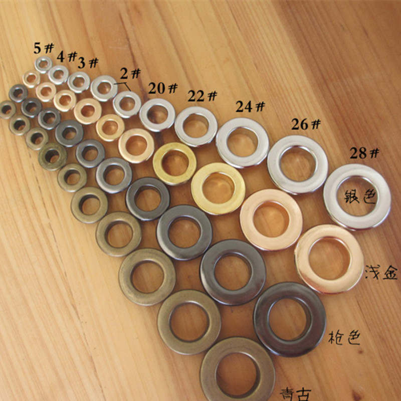 DoreenBeads Metal Brass Iron Garment Eyelet Scrapbook Clothes Shoes Bag Craft Accessory With Gaskets 28# Inner Dia. 14mm 50PCs