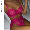 Ellolace Lace Women's Underwear Lingerie Bra Set Erotic Lingerie Underwear Women Set 3 Piece Set Lace Bra Hot Sexy Lingerie