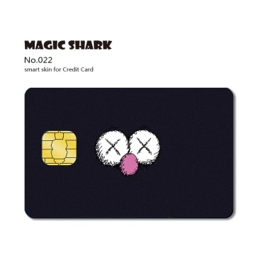Magic Shark Matte 3M PVC Animie Skull Sticker Case Cover Skin Film for Credit Card Debt Card Small Big Chip