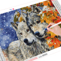 HUACAN 5d Diamond Painting Wolf Animal Home Decoration Full Square Drill Rhinestone Picture Handcraft Kit Art