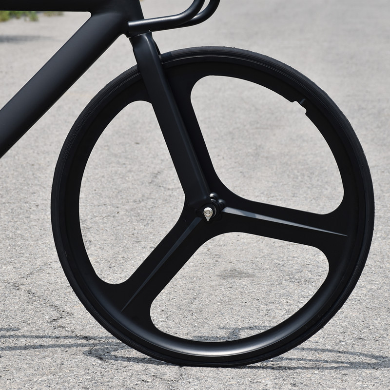 700C frame Muscular Aluminum alloy Bike 52cm Fixed Gear Bike Track Bike Bicycle with 3 Spoke Magnesium Alloy wheel rim V Brake
