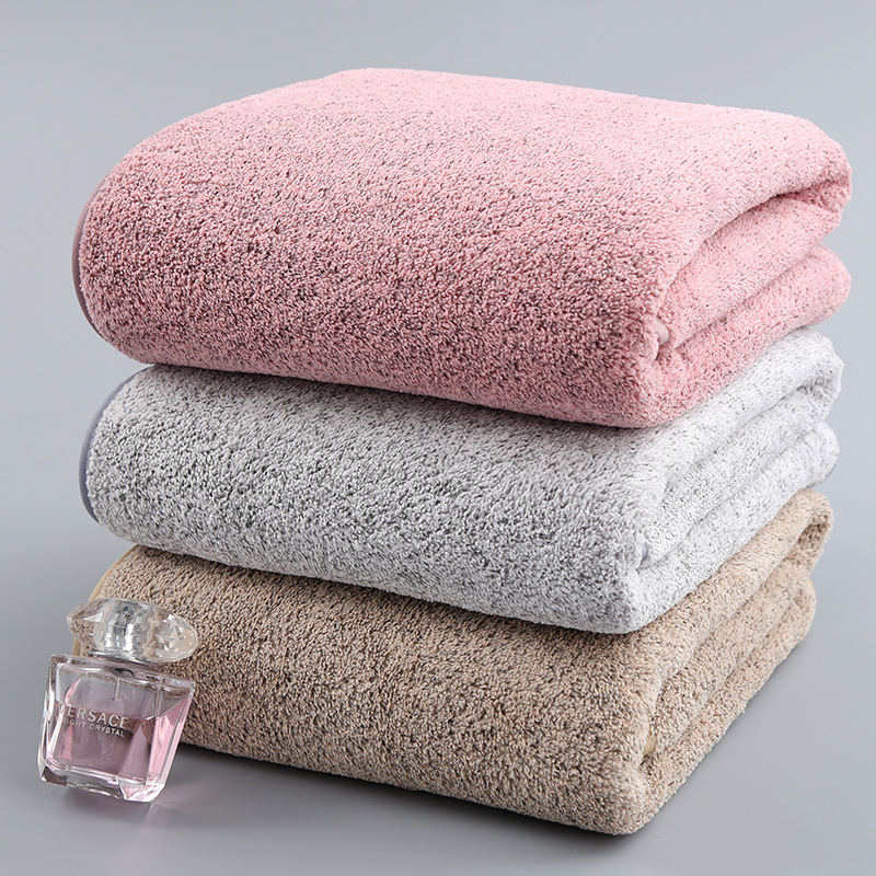Quick-drying Bath Towel Beach Towel 140*70cm Increase Thickening Polyester Velvet Coral Velvet Absorbent Home Hotel Large Towel