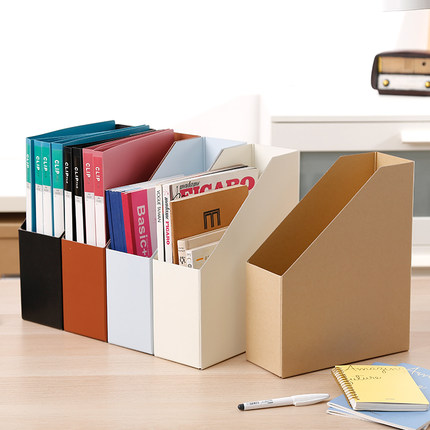 2PCS Creative Papery File Box Desk Organizer Office Paper Organizer Tray A4 Box DIY Magazine Holder Desk Paper Stand