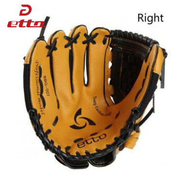 Etto 10 Inches High Quanlity PVC Right Hand Baseball Glove Children Kids Softball Baseball Training Gloves For Child HOB001Y