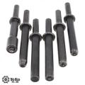 6pcs/set Pneumatic Tool Accessories Hard 45# Steel Solid Air Rivet Impact Head Support Pneumatic Tool for Drilling Removal