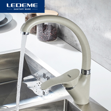 LEDEME Kitchen Faucets High quality Brass Sink Faucet Water Mixer Deck Mounted Modern Kitchen Faucet L5901E