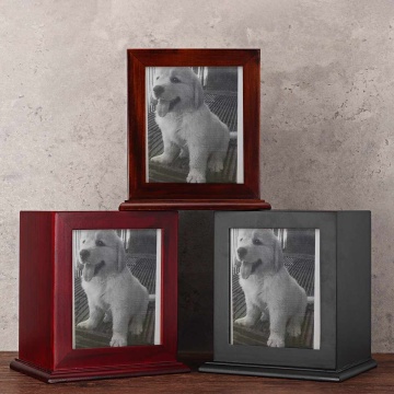 Pet Cat Dog Keepsake Wood Funeral Cremation Urn Pendant Pet Funeral Memorial Urn Caskets Ashes Container Holder 3 Colors