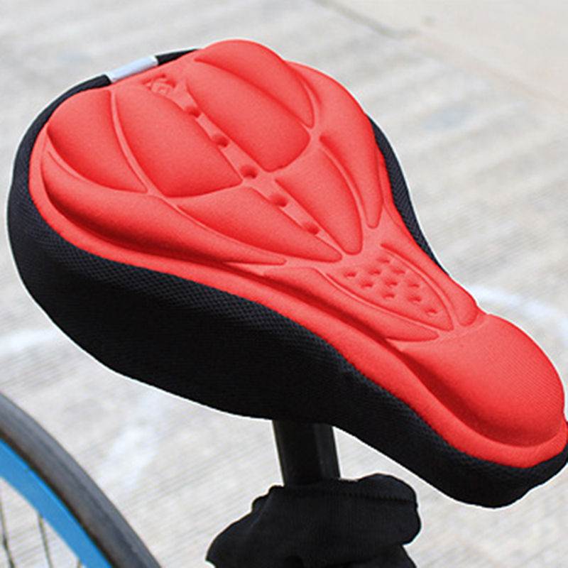 MTB Mountain Bike Cycling Thickened Extra Comfort Ultra Soft Silicone 3D Gel Pad Cushion Cover Bicycle Saddle Seat 4 Colors