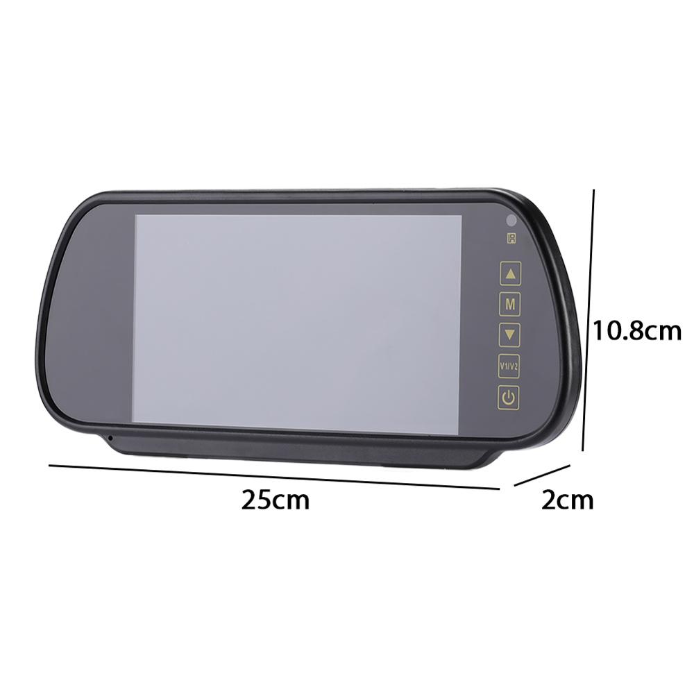 Reverse Parking System 7 inch TFT LCD Screen Car Monitor Rearview Backup Mirror with Night Vision Rearview Camera