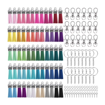 360Pcs Button Key Chain Key Ring Set DIY Handmade Key Hoisting Making Tel Jewelry Accessories Claw Nail Split Ring