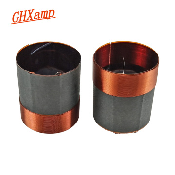 GHXAMP 25.5mm 4ohm Bass Voice Coil Woofer Speakers Repair Parts 25 Core High Power Black Aluminum Round Copper Wire 2PCS