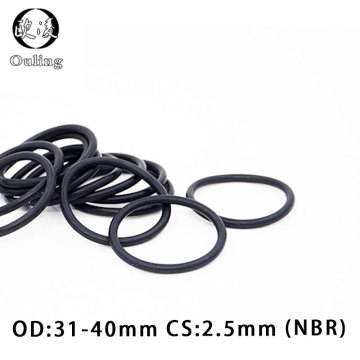 20PC/lot Rubber Ring Black NBR Sealing O Ring OD31/32/33/34/35/36/37/38/40*2.5mm Thickness O-Ring Seal Gasket Oil Ring Washer