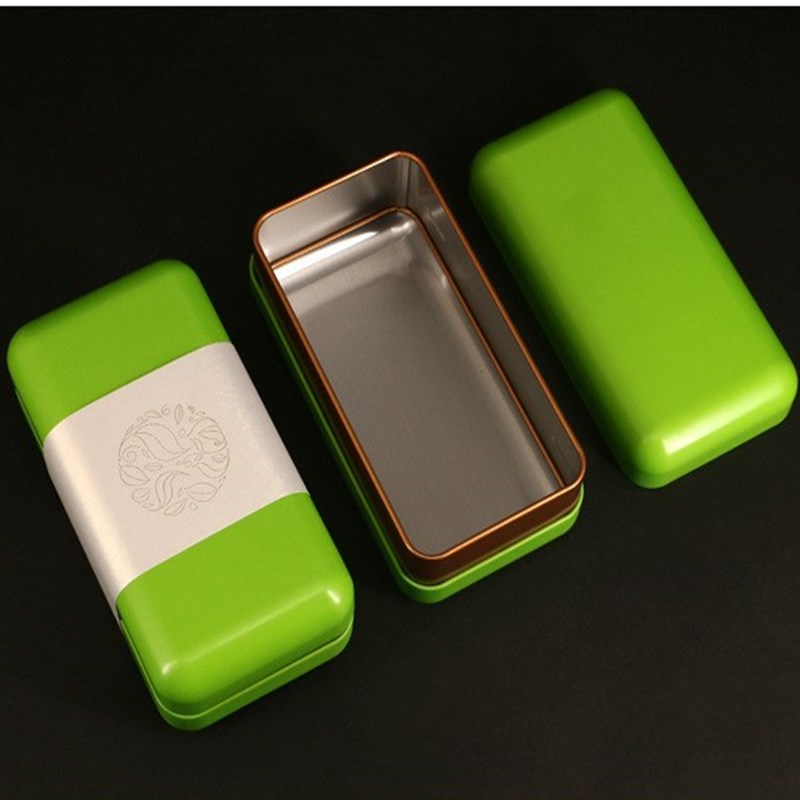 Solid Color Tea Container Portable Cookie Sugar Case Jewelry Packing Box Tea Jar Kitchen Storage Box Multi-Use Metal Food Cans