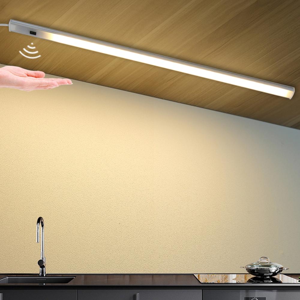 5V USB Powered Smart LED Kitchen Light Hand Sweep Sensor Lamp High Brightness Backlight for Cabinet Wardrobes Drawer 30/40/50 cm