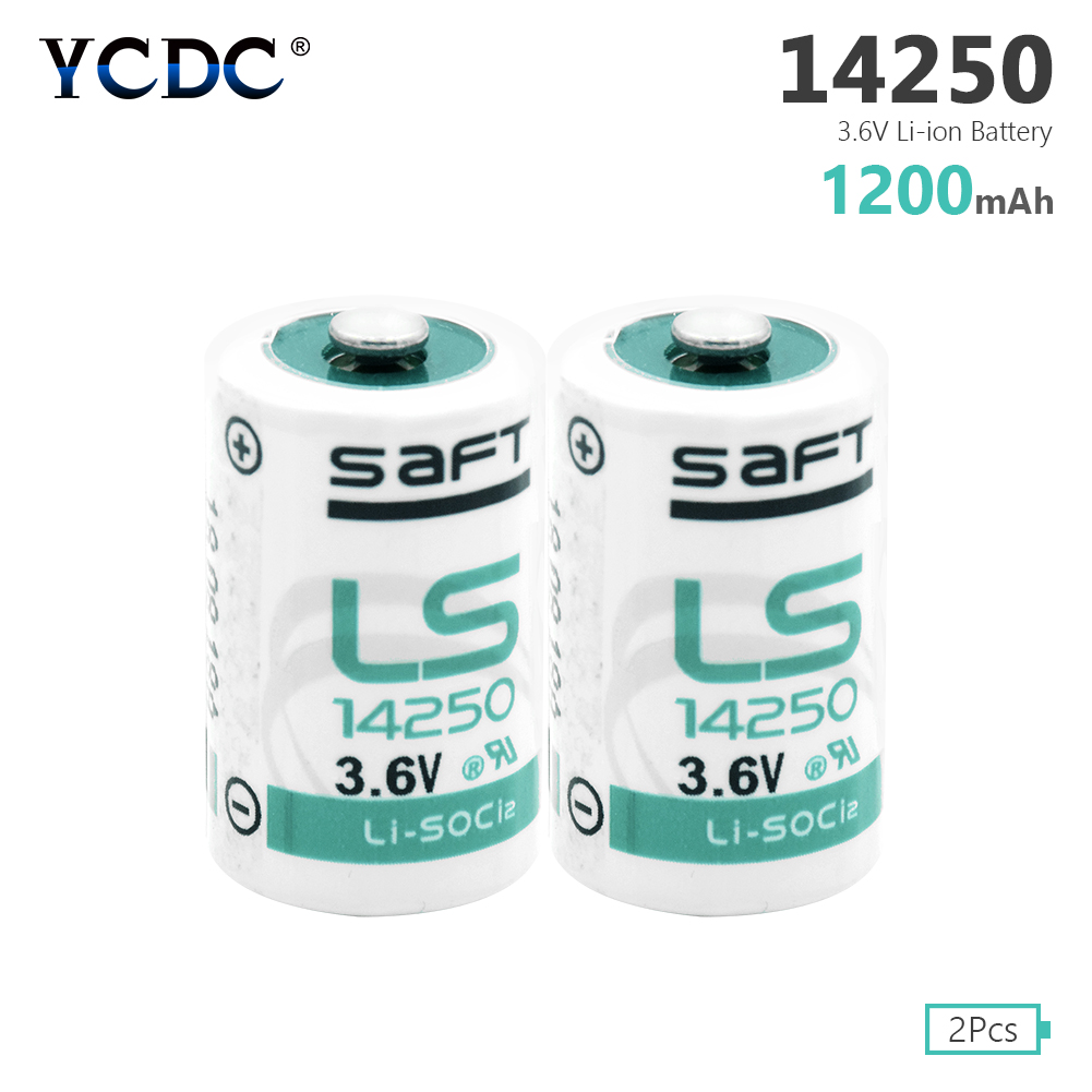 2pcs 3.6V 14250 LS14250 1/2 AA 1/2AA primary battery LS14250 TL-5902 Cells for meter Electronic equipment PLC lithium battery