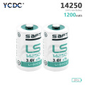 2pcs 3.6V 14250 LS14250 1/2 AA 1/2AA primary battery LS14250 TL-5902 Cells for meter Electronic equipment PLC lithium battery