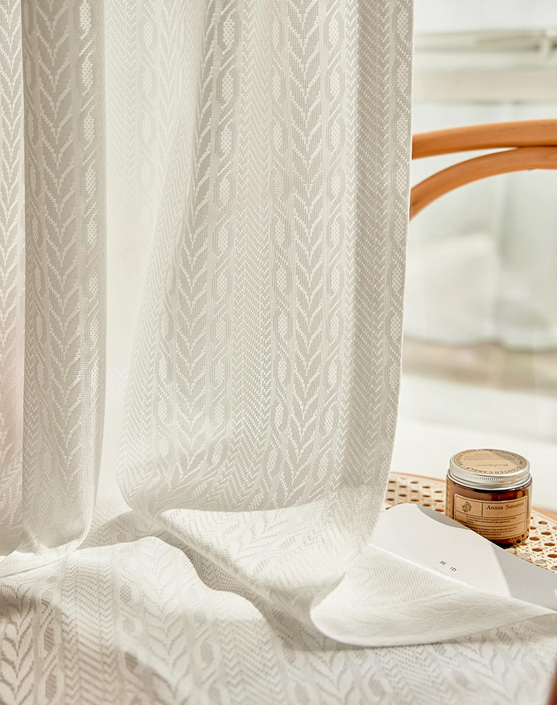 Suncreen Embroidery Shading Tulle Curtains