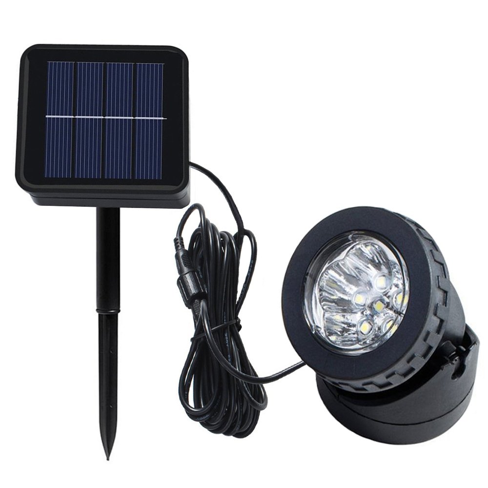 LED Solar Pond Spotlights IP68 Waterproof solar Lights for Pond,Garden,Landscape,Fountain,Outdoor,Lawn