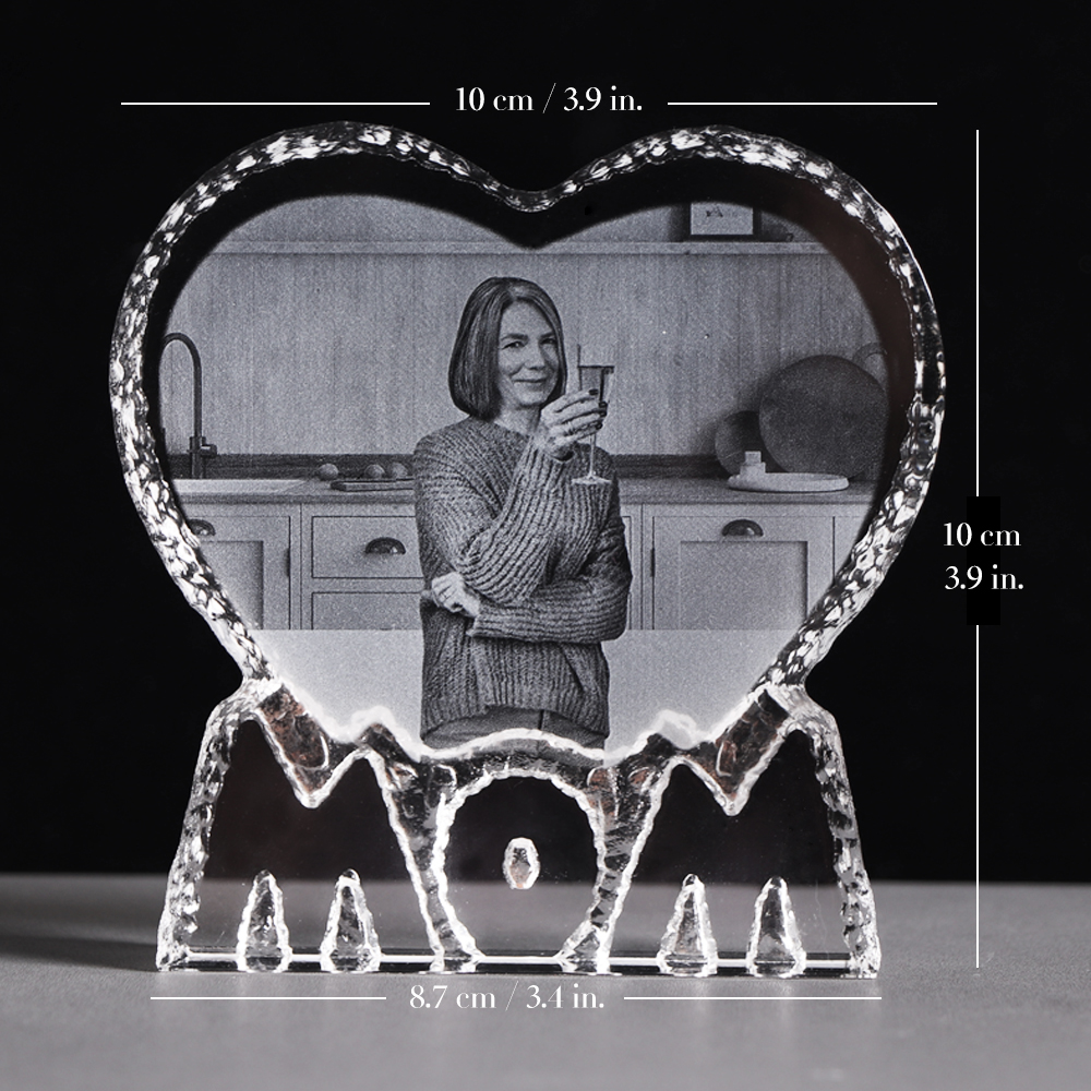 Birthday Gfit for MOM K9 Crystal Laser Engrave Photo Frames for Pictures Customized Photo Blum Personized Special Gift for Women