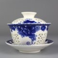 Chinese Tea Set Tureen Gaiwan Vintage hand-painted Ceramic Teaware Sets Hand-painted Bone China porcelain Kung Fu Tea Set Bowl
