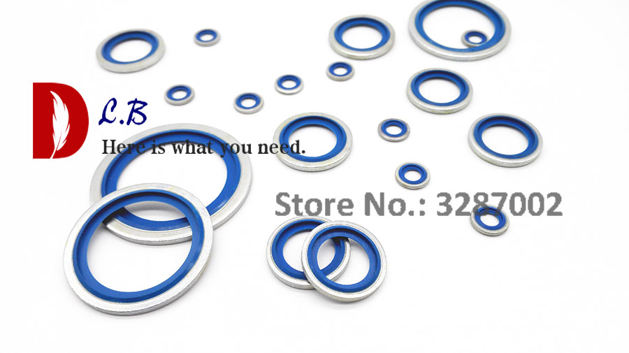 IN 1/4" BSP Washer Seal Gasket self centering Inch sizes Bonded Metal +NBR (Nitrile) rubber ring