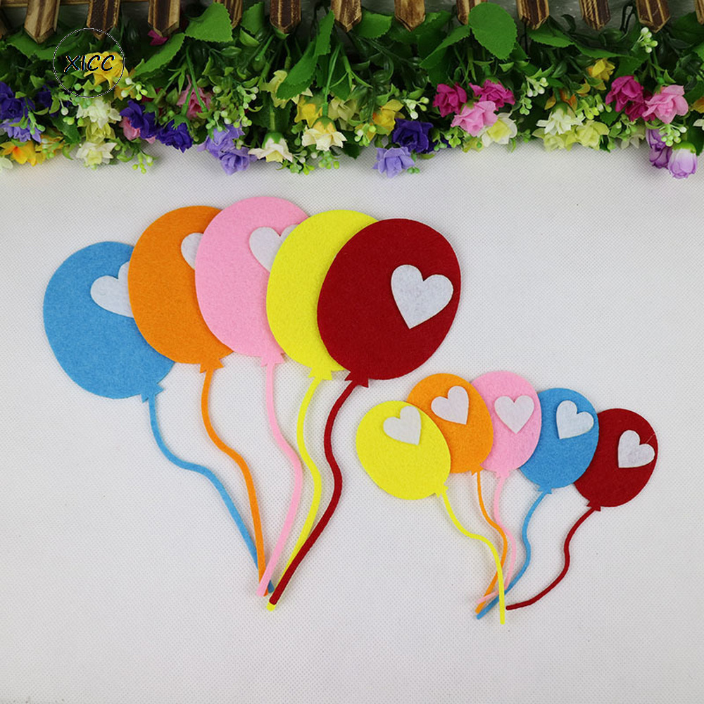 XICC Kindergarten Wall Paste Balloon Non Woven Felt Fabric School Kids DIY Crafts Color Blackboard Newspaper Layout Decoration