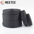 9yards Meetee 0.8mm Thicken Nylon Black Webbing 15/20/25/32/38mm Width for Outdoor Belt Handbag Bands Shoe Accessories RD212