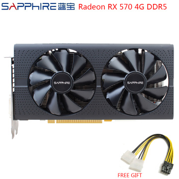 SAPPHIRE AMD Radeon RX 570 4GB Gaming Graphics Cards RX570 256bit GDDR5 Video Card PCI Express 3.0 Desktop For Gaming PC Used