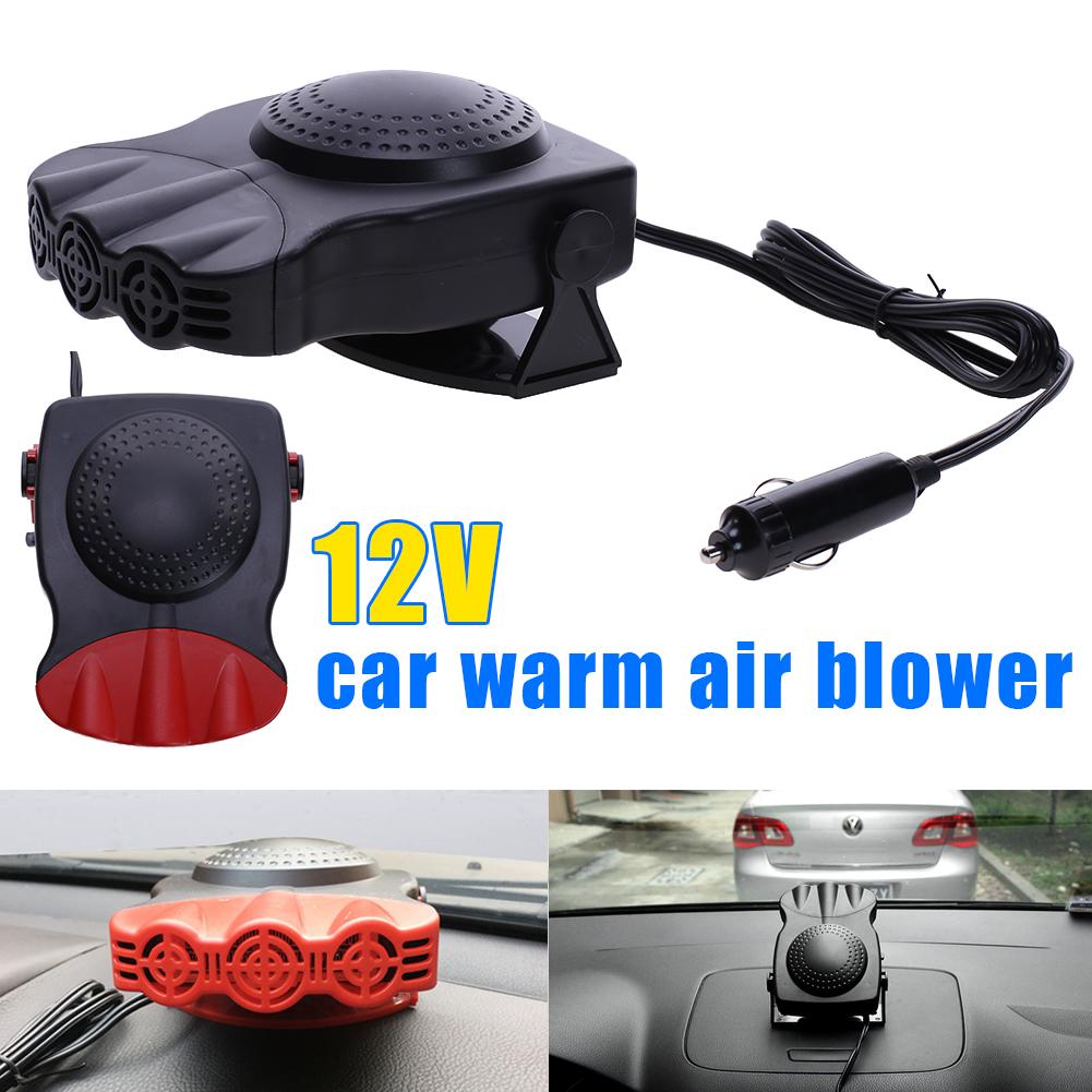 Car Heater Air Cooler Fan Windscreen Demister Defroster 12V 3 Holes Electric Heating Portable Auto Dryer Heated Good Gift