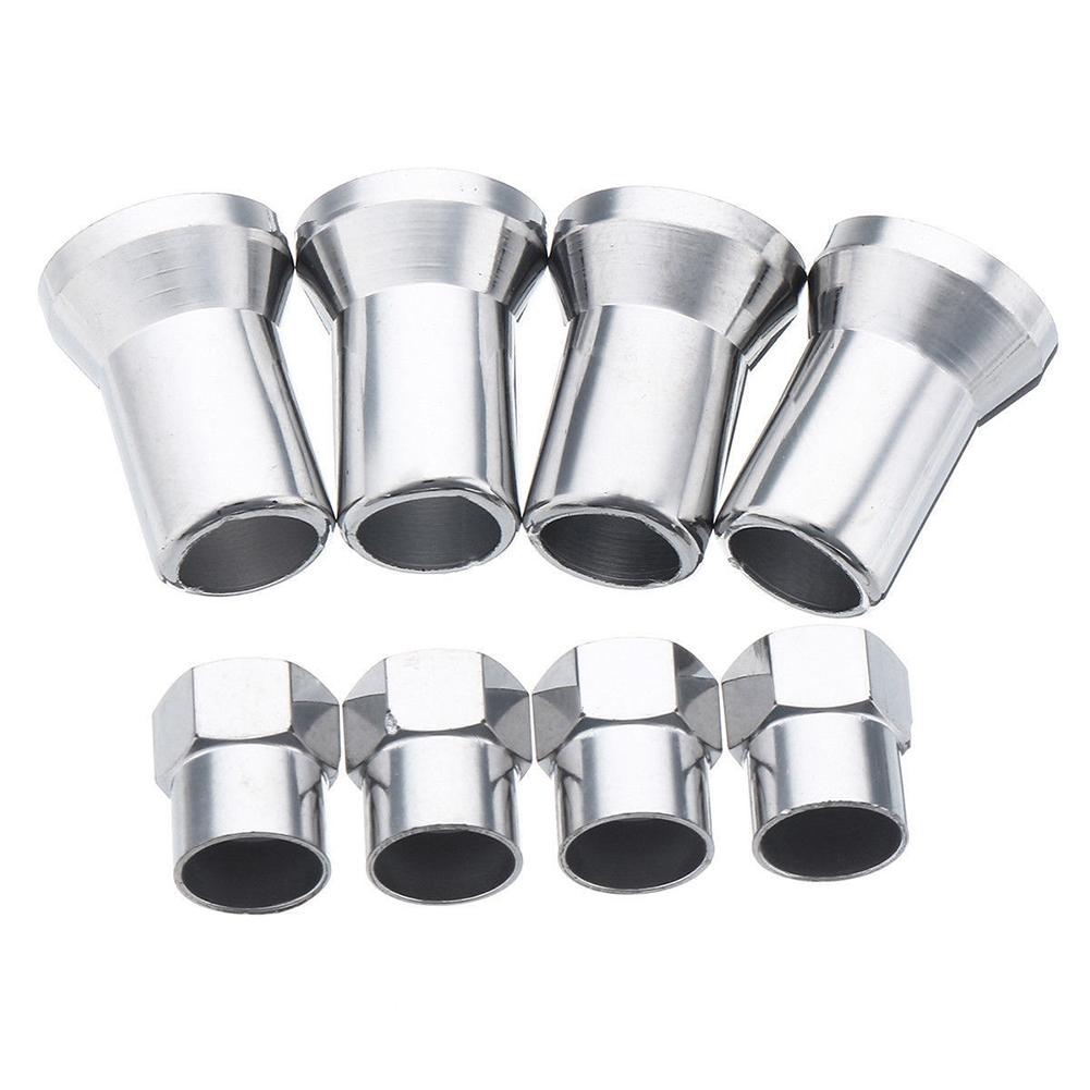 4Pcs TR413 Chrome Car Truck Tire Wheel Tyre Valve Stem Hex Caps with Sleeve Covers Car Tire Wheel Accessories