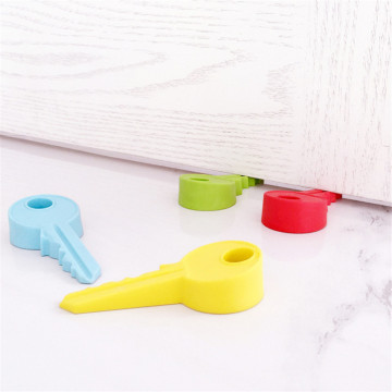 Silicone Rubber Door Stopper Cute Key Style Home Decor Finger Safety Protection Wedge Kid Baby Safe Doorstop