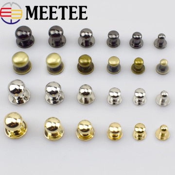 100pcs Round Head Screw Studs Metal Buckles Button Nail Rivet Wallet Belt Fastner Clasp DIY Leather Craft Bag Accessories