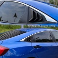 Window Louver Cover, Rear Louver Frame Vent, Car Window Decoration Rear Windshield Side Vent, for Honda Civic 2016-2020