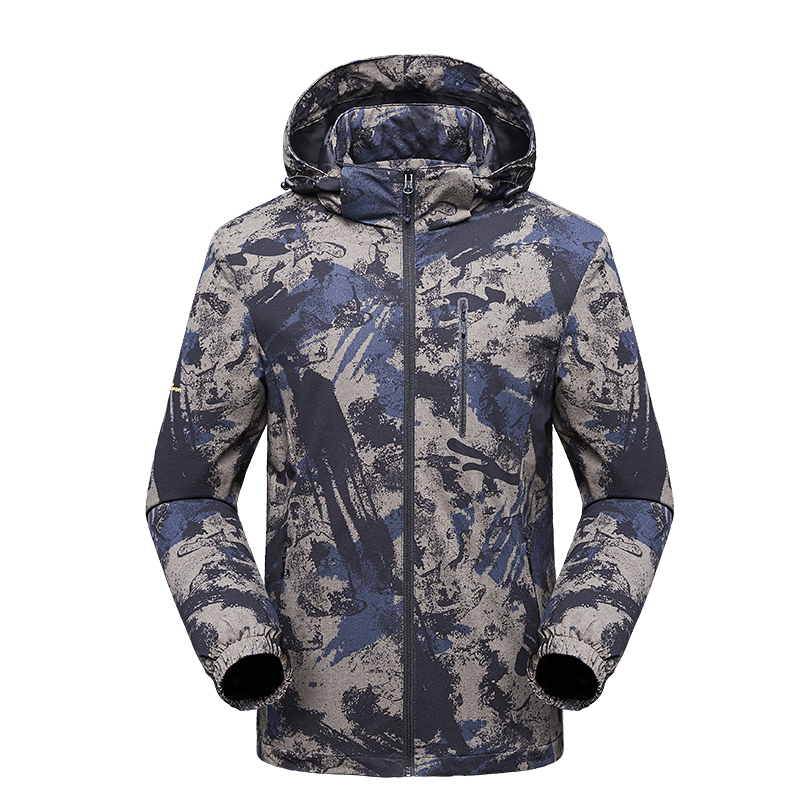 LNGXO Rain Jacket Men Waterproof Hunting Clothes Hiking Camping Camouflage Tactical Windbreaker Goretex Jacket Outdoor Coat Men