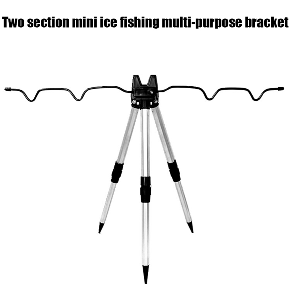 New Portable 5 / 7 Groove Aluminum Alloy Telescopic Fishing Rod Holder Collapsible Tripod Sea Fishing Pole Rack Stand Bracket