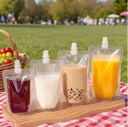 Food-Grade Transparent Spout Bag for Juice, Milk & Liquid Foods1