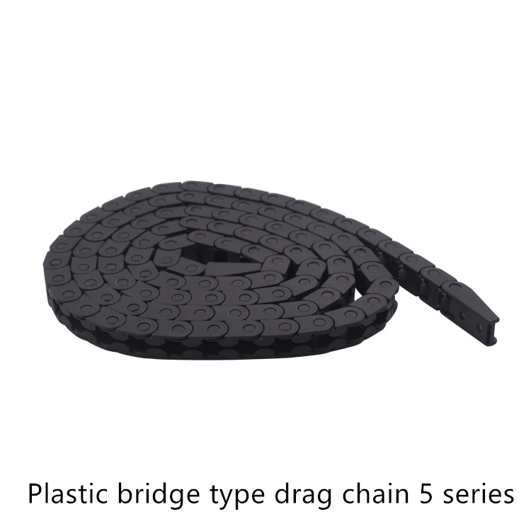 5x5 Drag Chain Transmission Plastic Machine Cable Wire Carrier with end connectors for CNC Router Machine Tool length one meter